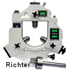 Steady Rest with swivelling top and electronic measuring system, made by H. Richter Vorrichtungsbau GmbH, Germany, thumbnail