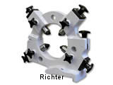 Grinding Steady Rest with 4 Sleeves, made by H. Richter Vorrichtungsbau GmbH, Germany, thumbnail